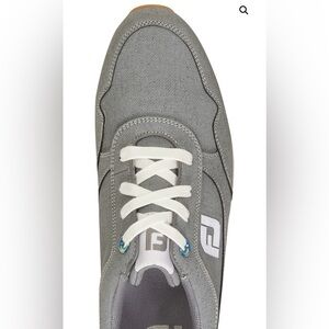 Women's FootJoy Sport Retro Gray and White Golf Shoes. Size 8.5